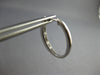 ESTATE .18CT DIAMOND 14K WHITE GOLD 3D CLASSIC ETOILE OVAL HOOP HANGING EARRINGS