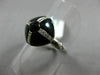 ESTATE WIDE .42CT ROUND DIAMOND & ONYX 14KT WHITE GOLD 3D SQUARE DOME SHAPE RING