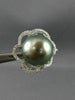 ESTATE LARGE .60CT DIAMOND & AAA TAHITIAN PEARL 18KT WHITE GOLD CLIP ON EARRINGS