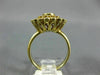 ESTATE WIDE .75CT DIAMOND 14KT YELLOW GOLD 3D FLOWER FILIGREE ANNIVERSARY RING