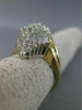 ESTATE LARGE 1.36CT DIAMOND 14KT WHITE & YELLOW GOLD 3D COCKTAIL RING #7368