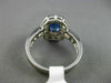 ESTATE 2.56CT DIAMOND & EXTRA FACET SAPPHIRE 18K WHITE GOLD OVAL ENGAGEMENT RING