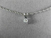 ESTATE .10CT ROUND CUT DIAMOND 14KT WHITE GOLD CLASSIC SOLITAIRE PENDANT #21939