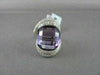 ESTATE WIDE 27MM 18KT WHITE 19.44CT AAA AMETHYST & DIAMONDS GOLD RING