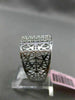 ESTATE WIDE .72CT DIAMOND 14KT WHITE GOLD 3D HANDCRAFTED 3 ROW FILIGREE RING