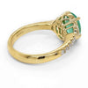 2.34CT DIAMOND & AAA PARAIBA TOURMALINE 18KT YELLOW GOLD OVAL KITE & ROUND RING