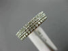 ESTATE WIDE 1.0CT DIAMOND 14KT WHITE GOLD 3D THREE ROW ETERNITY ANNIVERSARY RING