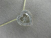 ESTATE .12CT DIAMOND 14KT 2 TONE GOLD CLUSTER HEART DANCING DIAMOND LOVE PENDANT