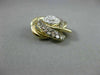 ESTATE LARGE 1.0CT DIAMOND 14K YELLOW GOLD FLOWER STAR OF DAVID FLOATING PENDANT
