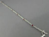 ESTATE 1.91CT DIAMOND & AAA RUBY 18KT WHITE GOLD FILIGREE HEART TENNIS BRACELET