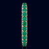 1.43CT AAA EMERALD 14KT ROSE GOLD 3D CLASSIC SHARED PRONG ETERNITY FUN LOVE RING