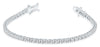 ESTATE 6.0CT DIAMOND 14KT WHITE GOLD 3D CLASSIC ROUND TENNIS BRACELET