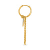 .30CT DIAMOND 14K YELLOW GOLD PAVE HEART SHAPE CUBAN FUN HUGGIE HANGING EARRINGS