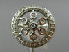 ESTATE LARGE .40CT DIAMOND 14KT WHITE GOLD 3D ETOILE PAVE CIRCLE SNOWFLAKE RING