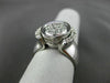 ANTIQUE LARGE .62CT ROUND DIAMOND 18KT WHITE GOLD 3D OVAL RING BEAUTIFUL! #22508