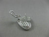 ESTATE LARGE 2.0CT DIAMOND 18KT WHITE GOLD 3D PAVE LOVE HEART CLIP ON EARRINGS