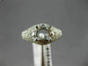ANTIQUE WIDE .35CT DIAMOND 14KT WHITE GOLD 3D SEMI MOUNT ENGAGEMENT RING #15755