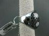 ESTATE LARGE 2.47CT BLACK & WHITE DIAMOND 18KT WHITE & BLACK GOLD FLOWER RING