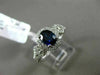 ESTATE WIDE 1.78CT DIAMOND & SAPPHIRE 18KT WHITE GOLD OVAL HALO ENGAGEMENT RING