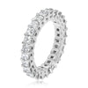 2.59CT DIAMOND 18K WHITE GOLD ASSCHER CUT SHARED PRONG ETERNITY ANNIVERSARY RING
