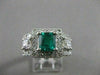 ESTATE 2.64CTW DIAMOND EMERALD 14KT GOLD FILIGREE COCKTAIL ENGAGEMENT RING #2461