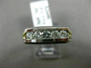 ESTATE .85CT DIAMOND 14KT WHITE & YELLOW GOLD FIVE STONE ANNIVERSARY RING #1305
