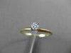 ESTATE .15CT DIAMOND 14KT TWO TONE GOLD CLASSIC SOLITAIRE FRIENDSHIP RING #23779