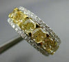 ESTATE 4.26CT DIAMOND 18KT WHITE & YELLOW GOLD 3 STONE WEDDING ANNIVERSARY RING