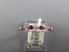 .61CT DIAMOND & RUBY 18KT WHITE GOLD SHARE PRONG SEMI ETERNITY ANNIVERSARY RING