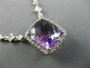 LARGE 7.10CT DIAMOND & AAA AMETHYST 14K WHITE GOLD FILIGREE BY THE YARD NECKLACE