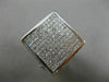 EXTRA LARGE 6.50CT ROUND & PRINCESS DIAMOND 18K WHITE GOLD SQUARE INVISIBLE RING