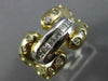 ESTATE LARGE .90CT DIAMOND 14KT 2 TONE GOLD ETOILE CHANNEL COCKTAIL RING #7287