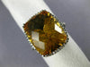EXTRA LARGE 10.41CT DIAMOND & AAA CITRINE 14KT WHITE & BLACK GOLD FILIGREE RING