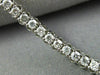 ESTATE 5.10CT ROUND DIAMOND 14K WHITE GOLD 3D DOUBLE SAFETY LOVE TENNIS BRACELET
