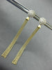 ESTATE LONG .26CT DIAMOND 14K YELLOW GOLD 3D CLUSTER CHANDELIER HANGING EARRINGS