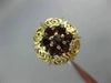 ANTIQUE LARGE 1.25CT AAA GARNET 14KT YELLOW GOLD FILIGREE FLORAL RING #22659
