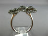 ESTATE 3.86CT WHITE & BLACK DIAMOND 14KT WHITE GOLD 3D DOUBLE FLOWER LOVE RING