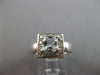 .48CT DIAMOND & AAA AQUAMARINE 14KT WHITE GOLD CUSHION & ROUND ENGAGEMENT RING