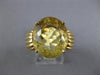 ESTATE EXTRA LARGE 10.0CT AAA YELLOW TOPAZ 14KT YELLOW GOLD 3D OVAL RING #1005