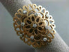ESTATE LARGE .20CT DIAMOND 18KT ROSE GOLD 3D OPEN FLOWER FILIGREE ETOILE RING