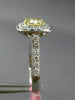 ESTATE LARGE GIA 2.11CT DIAMOND 18K TWO TONE GOLD 3D CUSHION CUT ENGAGEMENT RING