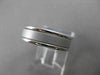ESTATE 14KT WHITE GOLD MATTE & SHINY WEDDING ANNIVERSARY BAND RING 6mm #23155