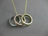 ESTATE 14KT WHITE & YELLOW & ROSE GOLD  ROUND FILIGREE PENDANT & CHAIN #21381