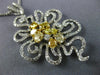 ESTATE EXTRA LARGE 1.93CT WHITE & FANCY YELLOW DIAMOND 18KT 2 TONE GOLD PENDANT