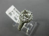 WIDE .80CT DIAMOND 14K WHITE GOLD 3D SQUARE PAVE SEMI MOUNT ENGAGEMENT RING 1561