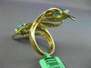 ESTATE LARGE 6.07CT DIAMOND & AAA MULTI GEM 18KT YELLOW GOLD 3D DOUBLE LEAF RING