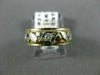 ANTIQUE .35CT DIAMOND 14K WHITE YELLOW GOLD FILIGREE ETERNITY WEDDING RING 21370