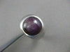 ESTATE PURPLE CABACHON STAR SAPPHIRE 14KT WHITE GOLD SOLID MENS RING 15mm #7887