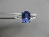 ESTATE 2.09CTW DIAMOND TANZANITE 14K W GOLD PAVE SPLIT BAND COCKTAIL RING #20500