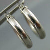 ESTATE SMALL 14KT WHITE GOLD 3D CLASSIC HANDCRAFTED HOOP EARRINGS #25135